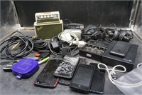 Fender Amp, Headphones, Cameras, Cables