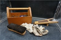 Wooden Shoe Shine Kit