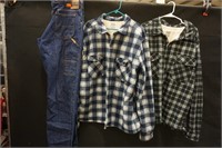Oakwood Mountain Flannels Shirts, Jeans