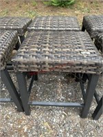 Whicker outdoor bar stool