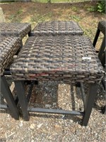 Whicker outdoor bar stool