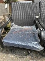 Sunbrella swivel patio chair