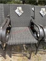 Sunbrella swival whicker patio chair.