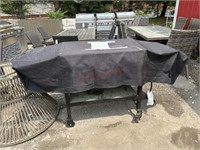 Outdoor flat grill used