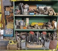 CONTENTS OF SHELP & TOP OF WORK BENCH