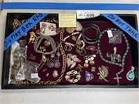 Lot of Costume Jewlery *not including Display case