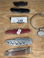 Collection of Pocket Knives and Stainless Bracelet
