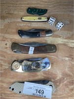 Collection on Pockett Knives and Dice
