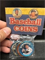 Vintage Metal Baseball Coins In PKG-Brooks Robinsn