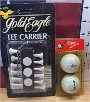 Golf Balls and Tee Carrier