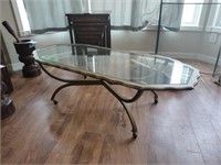 Caster Glass Top Coffee Table