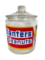Planters Peanuts Glass Counter Display Jar