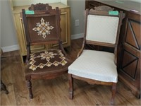 East Lake Antique Walnut Parlor Chairs