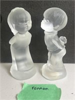 2 Fenton Figurines