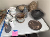 Diller Pottery Vases, Planter, Bowls