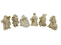 6 Lenox Santa Figurines