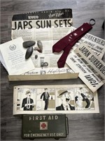 Vintage First Aid Kit, Axe Head, Arrowheads