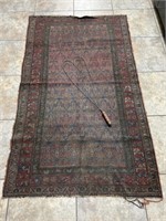 Vintage area rug & Rug Beater
