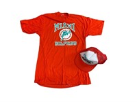 1983 Miami Dolphins T Shirt & Hat