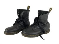 Dr. Martins Air Wair Black Leather Lace Up Boots