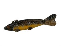 Antique Wood w/ Metal Fins Fish Decoy