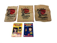 Planters Peanuts Burlap Sacks & Books