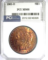 1901-O Morgan PCI MS-66 Impressive Color