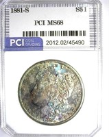 1881-S Morgan PCI MS-68 LISTS FOR $6000