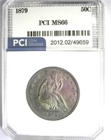 1879 Seated 50c PCI MS-66 LISTS FOR $7000