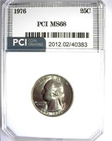 1976 Quarter PCI MS-68 LISTS FOR $2750