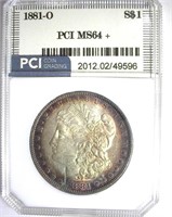 1881-O Morgan PCI MS-64+ Excellent Toning