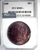 1889 Morgan PCI MS-65+ Purple Toning