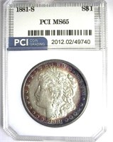 1881-S Morgan PCI MS-65 Nice Rim Toning