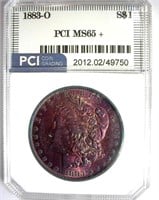 1883-O Morgan PCI MS-65+ Vibrant Purple