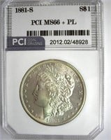 1881-S Morgan PCI MS-66+ PL LISTS FOR $1000