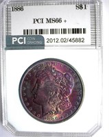 1886 Morgan PCI MS-66+ Purple Toning