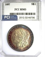 1897 Morgan PCI MS-65 Amazing Color