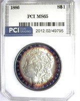 1886 Morgan PCI MS-65 Impressive Color