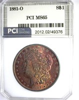 1881-O Morgan PCI MS-65 Golden Purple