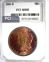 1881-S Morgan PCI MS-66 Beautiful Color