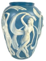 Phoenix Glass Vase Female Figures