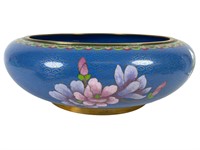Vintage Asian Import Cloisonné Low Bowl