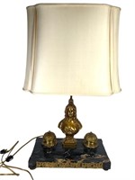Antique Marianne Freemason Inkwell Lamp