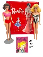 Vintage Ponytail Barbie & Midge w/ Case