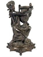 A. Carrier Signed Bronze Lady W/ Amphora