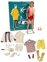 Vintage Ken W/ Case & Outfits