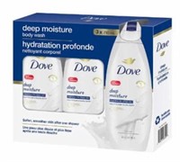 3-Pk Dove Deep Moisture Body Wash, 710ml