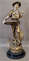 ANTIQUE VICTORIAN COLD PAINTED SPELTER FRENCH MAN