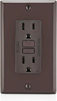 Leviton Outlet with Wallplate, GFNT1 15 Amp, 125