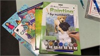 Paint by numbers and coloring books